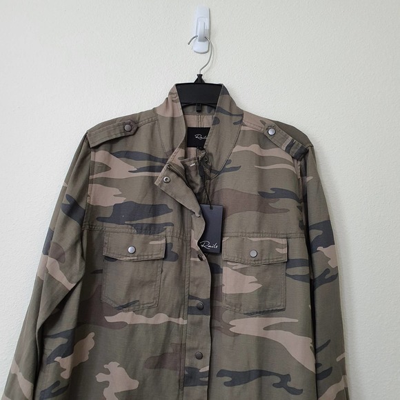 Rails Collins Sage Camo Linen Jacket Women's Size Large - Picture 5 of 15